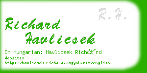 richard havlicsek business card